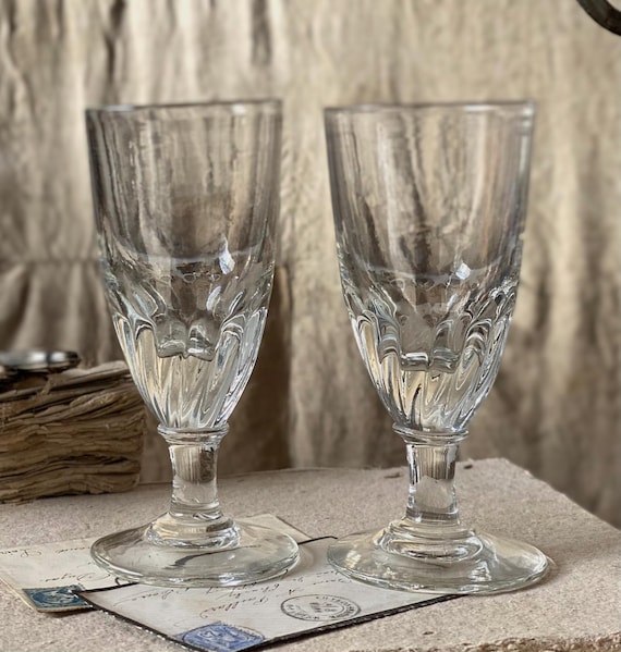 Antique Absinthe Glasses: French Bistro Barware, Set of 2 - Etsy Denmark