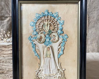 アンティークのフランス聖体拝領用額縁、1890 年、1900 年頃。 - Etsy 日本