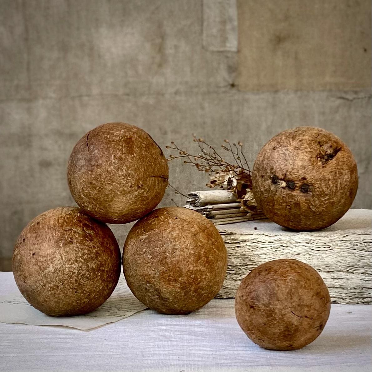Antique Wooden Decorative Balls - Etsy