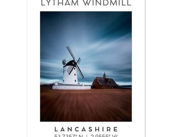 Impression d'art de moulin à vent de Lytham | Décoration d'intérieur emblématique du Lancashire