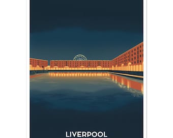 Albert Dock Liverpool Poster - Minimalist Architecture Art Print