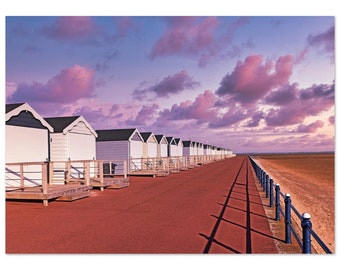 Pôster de cabanas de praia | Impressão artística de Lytham St Annes, Lancashire