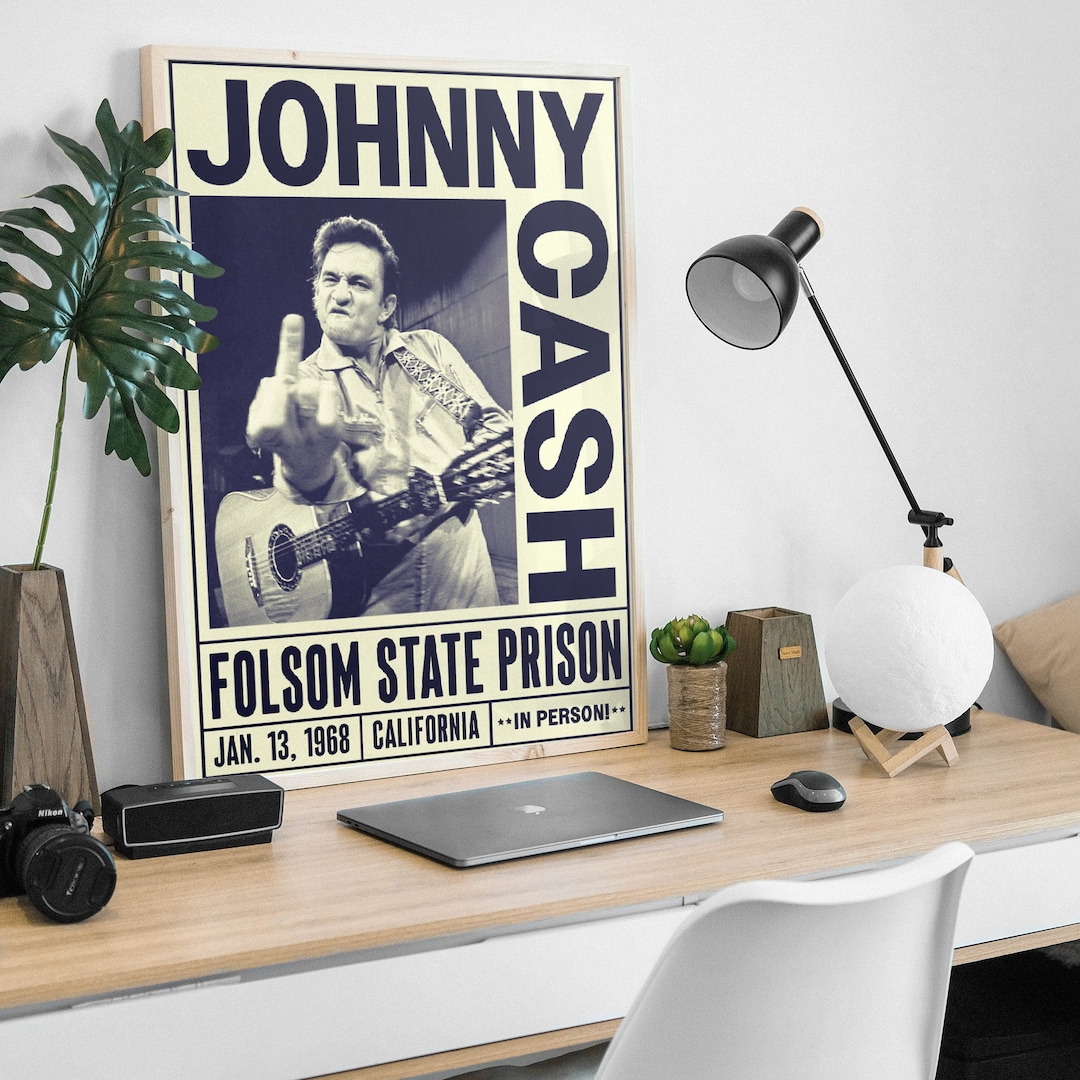 Johnny Cash Poster Walk the Line Print Country Music Gift Wall Art A3 ...