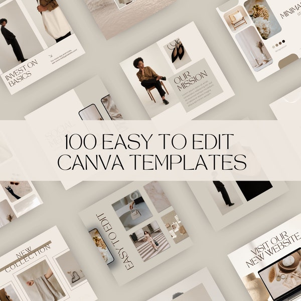 100 Neutral Instagram Templates