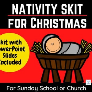 Nativity Skit for Christmas About The Birth of Jesus  A Play for Sunday School Youth Groups or Kids Ministry