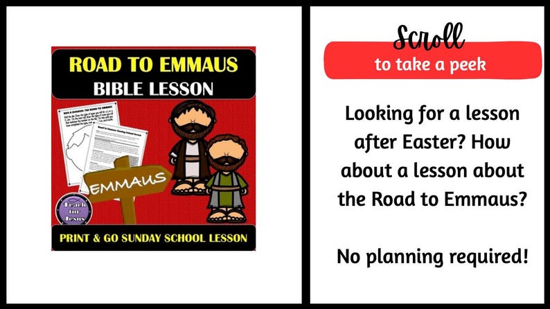 Road to Emmaus Craft for Kids and Sunday School Bible Lesson With ...