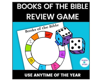 Books of the Bible Review Game for the Old and New Testament for Sunday School, Bible Class, Elementary School, Youth Group