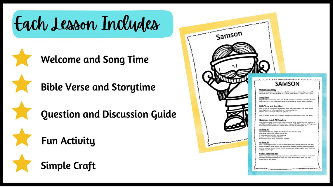 Preschool Sunday School Lessons for Kids Ministry and Children's Church ...