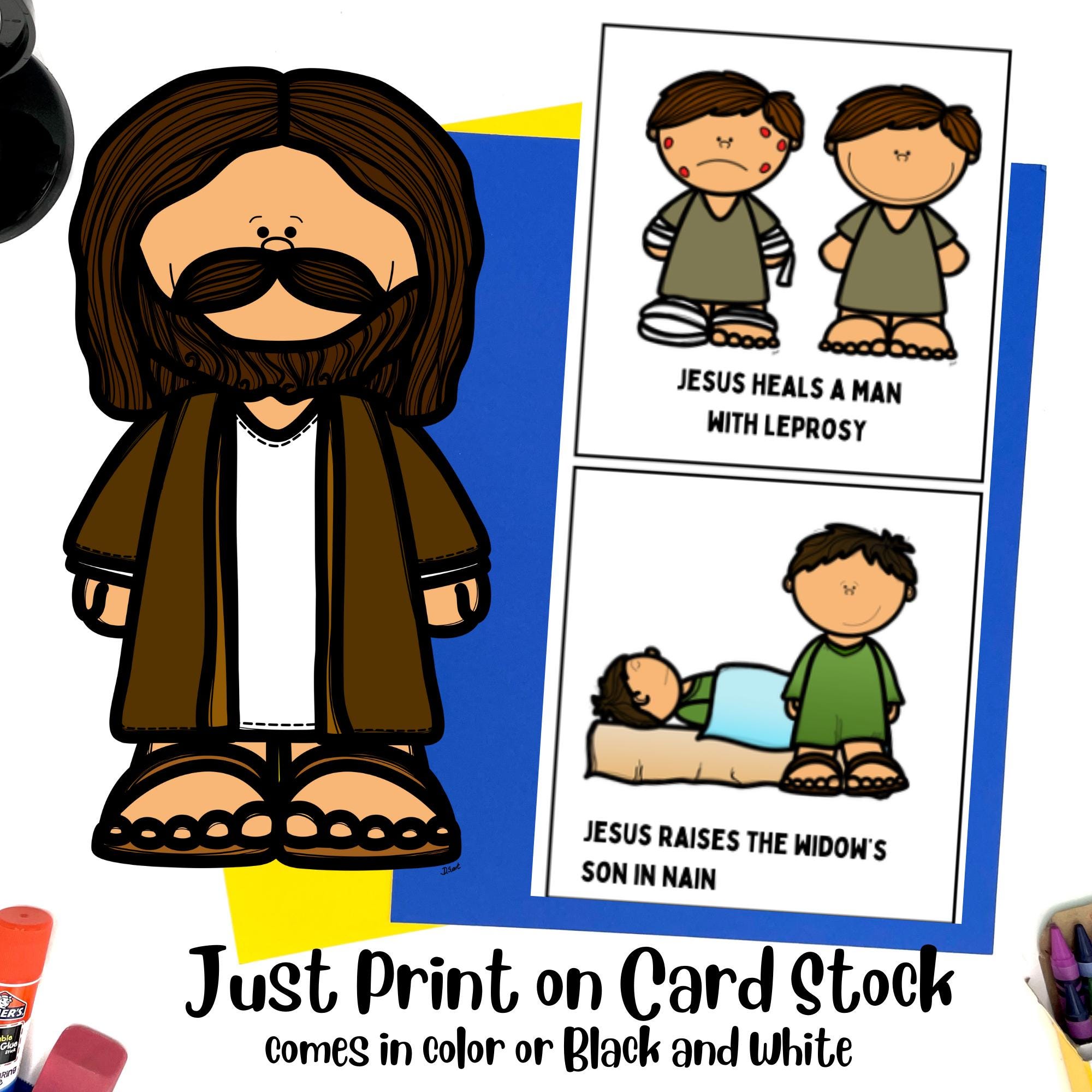 Miracles of Jesus Matching Card Game - Bible Story Lessons Activities ...