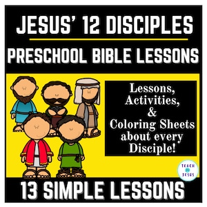 Jesus&#39;s 12 Disciples Preschool Bible Lessons for Sunday School