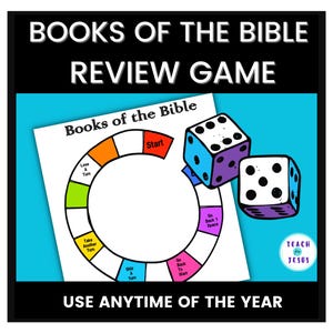 Books of the Bible Review Game for the Old and New Testament for Sunday School, Bible Class, Elementary School, Youth Group