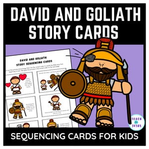 David und Goliath Bibelgeschichten-Reihenfolge für Sonntagsschulunterricht, Vorschule, Kindergarten, 1.Klasse
