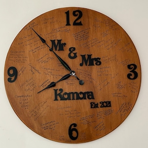 wedding guest book/clock sign