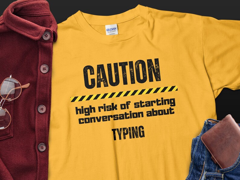 Typing Tshirt Funny Gift Etsy