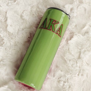 AKA Tumbler| Alpha Kappa Alpha Sorority | Tumbler Cup | Personalized Glitter Tumbler | Custom gift | Soror Gift | Epoxy Tumbler | 20 oz