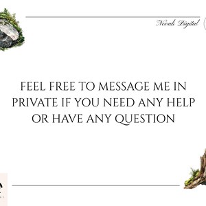 May include: Digital art graphic featuring a watercolour illustration of a rock and a tree stump with moss. The text reads "FEEL FREE TO MESSAGE ME IN PRIVATE IF YOU NEED ANY HELP OR HAVE ANY QUESTION". The Novak Digital logo is in the bottom left corner.