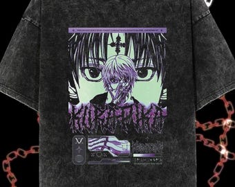 Chains of Vengeance – Kurapika Vintage Tee, hunter X hunter tee, Kurapika Streetwear for Anime Enthusiasts, manga