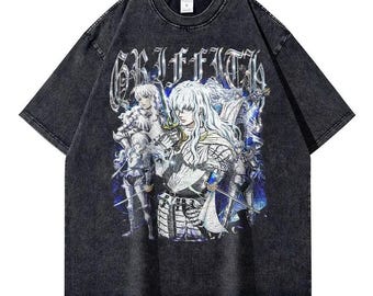 Griffith the White Hawk T-shirt, Dark Fantasy Berserk Anime Shirt, Fallen Hero T-Shirt, Berserk Streetwear for Anime Enthusiasts tee, manga
