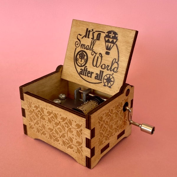 It's a Small World Music Box, Children, Photo in Epoxy Resin, Personalized, Handmade, Custom, Resin Art, Gift, Birthday Gift, Anniversary Gift