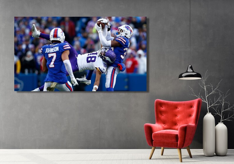 Justin Jefferson Canvas Wall Art /poster Print 4th Down Catch of Year