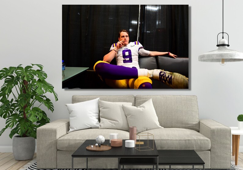 Joe Burrow Smoking Cigar Ready to Hang Canvas Wall Art , Joe Burrow — free download
