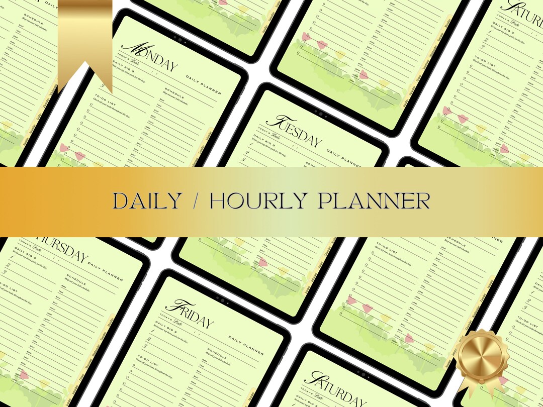 Hourly Planner Printable Hourly Planner Daily Hourly Planner One Page ...