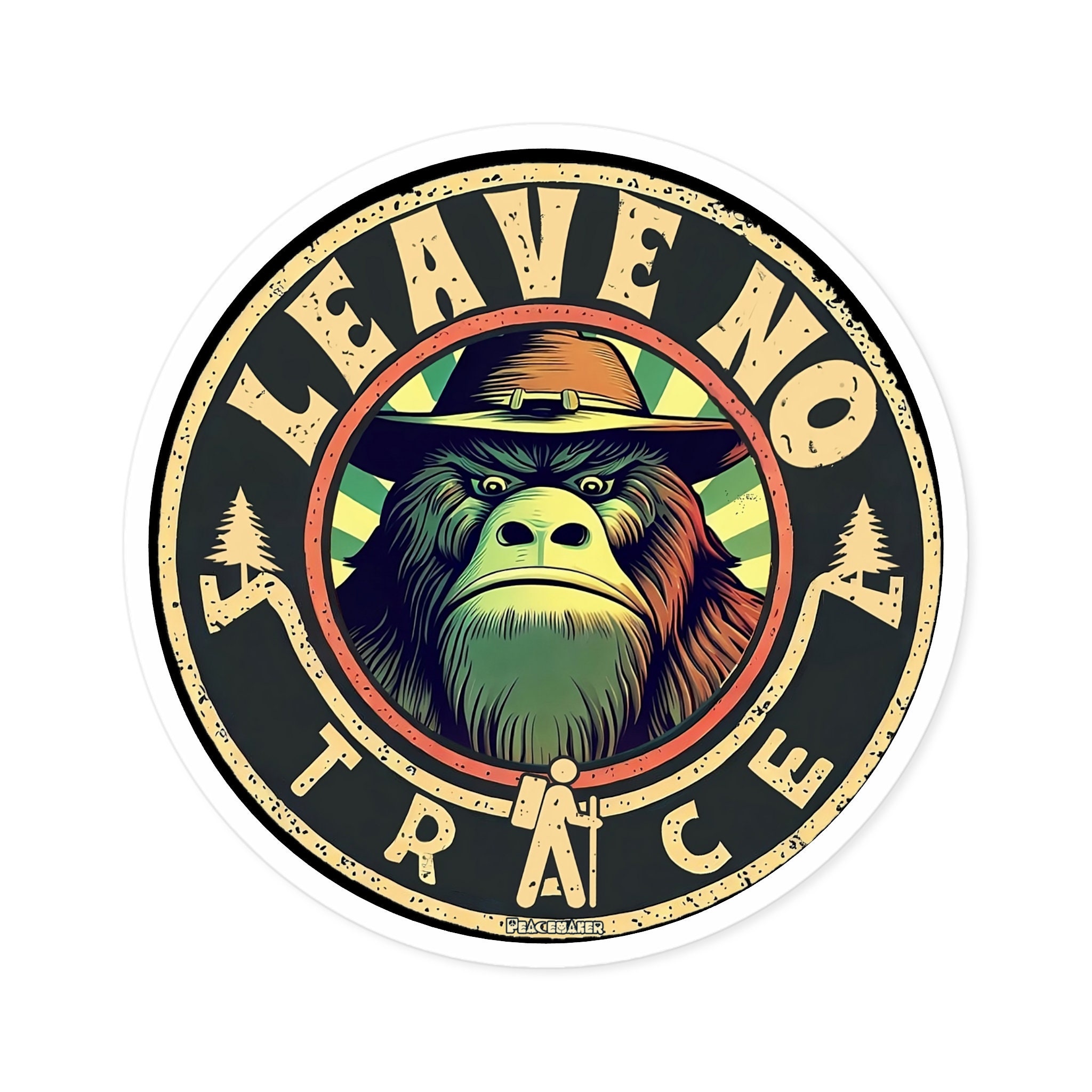 Leave No Trace Bigfoot Ranger Premium Vinyl 4x4 - Etsy