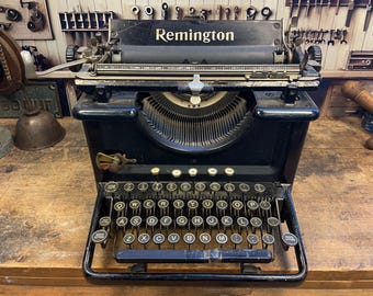 アンティーク 1917 レミントン スタンダード No 10 タイプライター 黒