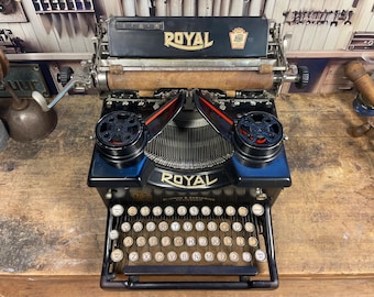 Vintage Royal Typewriter #10, Glass Keys, Working Typewriter