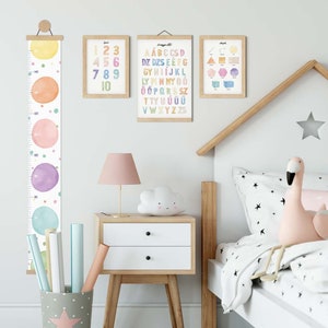 Messlatte für Kinder, Messlatte, Taufgeschenk, Kinderzimmer, Geburtstagsgeschenk, Baby Geschenk Geburt, Messlatte Aufkleber, Aquarell