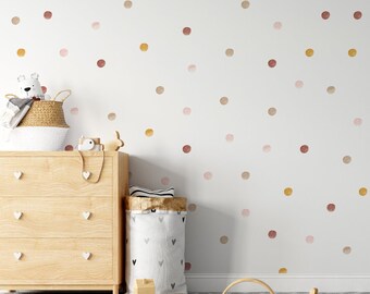 Watercolor Polka Dots Wall Stickers for Girls, Baby Nursery Decal, Girls Decals | Removable Adhesive | PVC-free