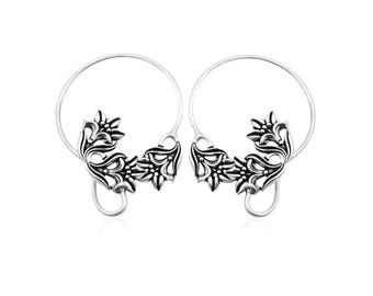 Flower Ear Cuff Earring Unique Style Handmade Jewellery 18k Gold Plated Brass Ear Wrap Climber Cuff Fashion Earrings Gift Idea ONK-09
