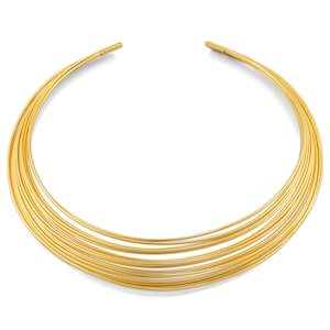 Unique Designer Wire Thread Choker Gold Plated Waterproof Jewelry Boho Style Flexible Choker Trible Hippie Jewelry Wholesale Supply OC-28
