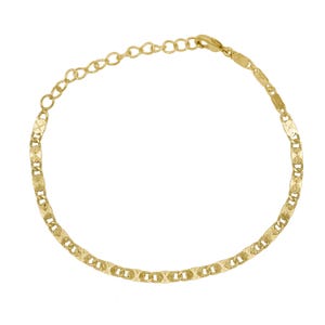Unique Design Flower Bar Link Chain Adjustable Bracelets 18k Gold Plated Waterproof Solid Brass Jewelry Fancy Chain Bracelet Gifts ONB-76