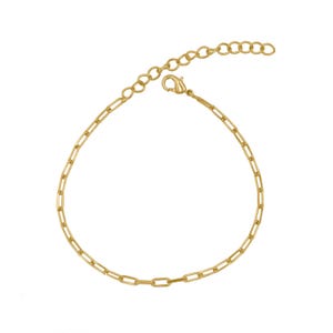 Tiny Paper Clip Link Chain Adjustable Bracelets Waterproof Jewelry For Gift Birthday Jewelry Minimal Style Handmade Fashion Jewelry ONB-73