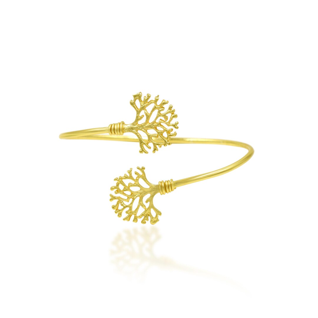 Tree of Life Adjustable Cuff Bangle Brass Metal Light Weight Jewelry ...