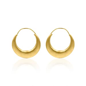 Crescent Moon Style Hoop Earring Gold Chunky Waterproof Brass Jewelry Hunggie Hoops Dangle Drop Earring Modern Jewelry Gift Ideas ON-77