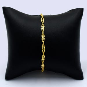 Flower Charm Link Chain Bracelets Beautiful Design Chain Jewelry Minimal Gifts Wholesale Brass Jewelry Gold Chain Bracelet For Gift ONB-69