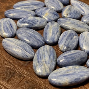 Blue Kyanite Cabochons Flat-back stones  for Jewelry Making