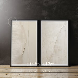 Minimalist Wabi Sabi Painting | Neutral Decor Fashion Art | Digital Download | Abstract Decor DIGITAL | BYRN-M102-103