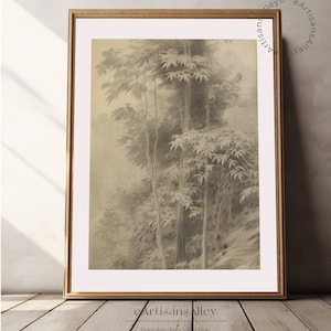 Tree Drawing Study Sketch Print | Vintage Tree Sketch | Minimalist Art Print | Antique PRINTABLE Digital Wall Art | BYRN-SK301