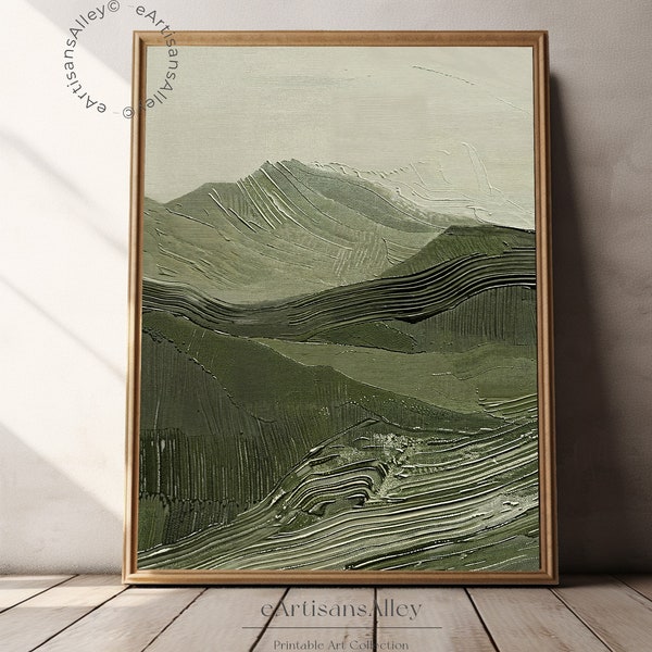 Abstract Landscape Print: Calm Earth, Wabi-Sabi Art (Digital Download)