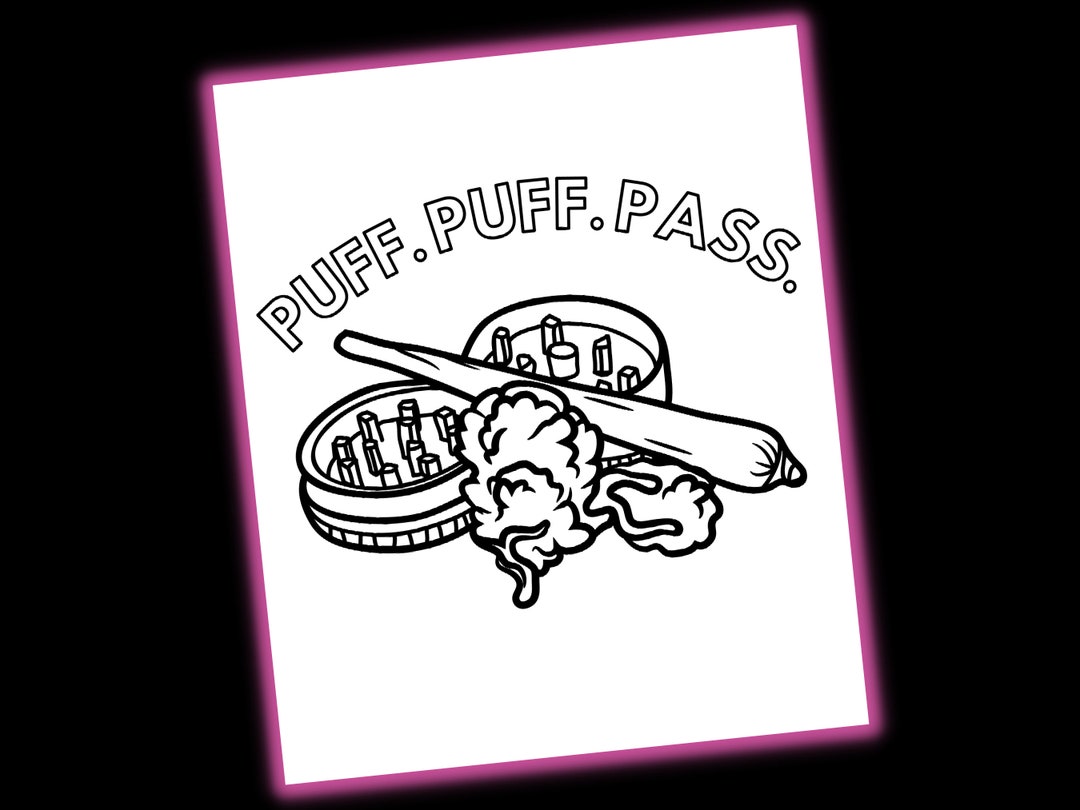 Stoner Coloring Page Weed Coloring Pages Art Therapeutic Coloring Adult ...
