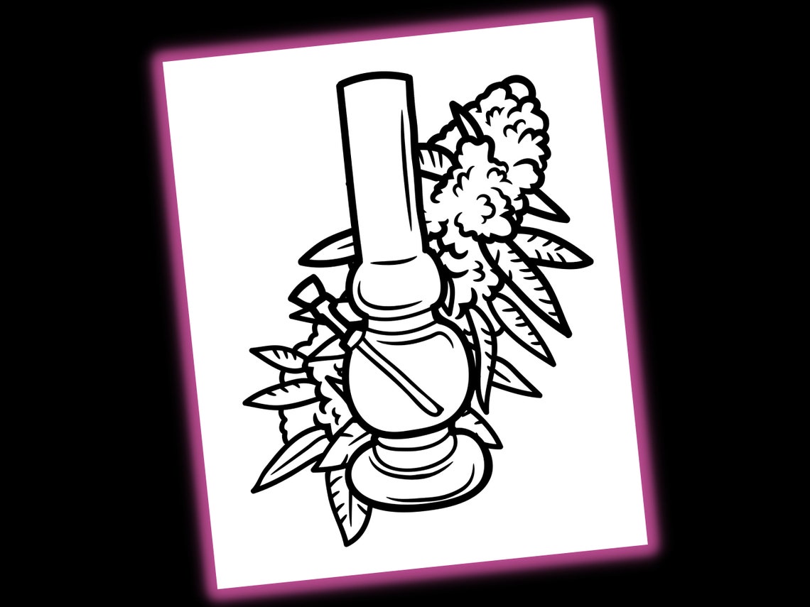 Stoner Coloring Page Weed Coloring Pages Art Therapeutic Coloring Adult
