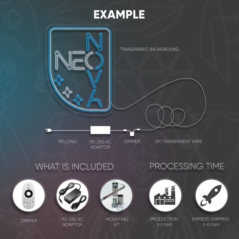 Jordan Neon Sign - LED Neon Sign, Interior Decor, Room Decor, Wall ...