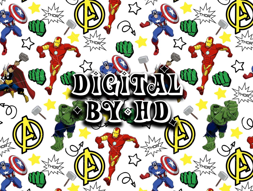 Digital Superhero Seamless Pattern, Instant Download, Repeating File - Etsy