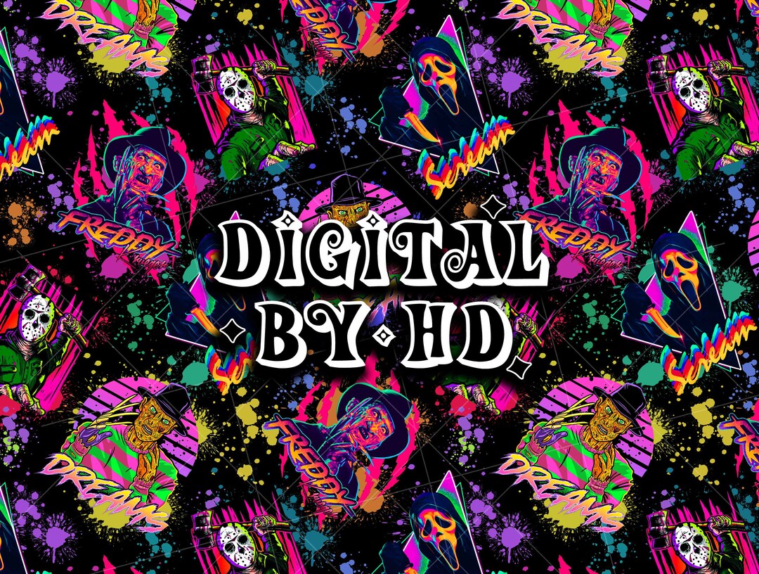 Horror Scary Seamless Pattern, Instant Download, Repeating File - Etsy