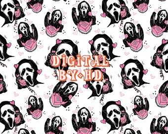 Horror/halloween Seamless File//scream-pink - Etsy