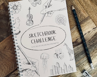 Square Sketchbook White Paper & Pen Kit 