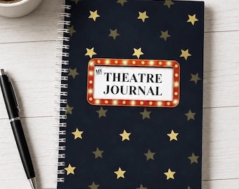 A5 Theatre Review Journal with prompts - 25 Reviews - Gift for musical show fan / west end lover /  - letterbox gift - softcover - personal